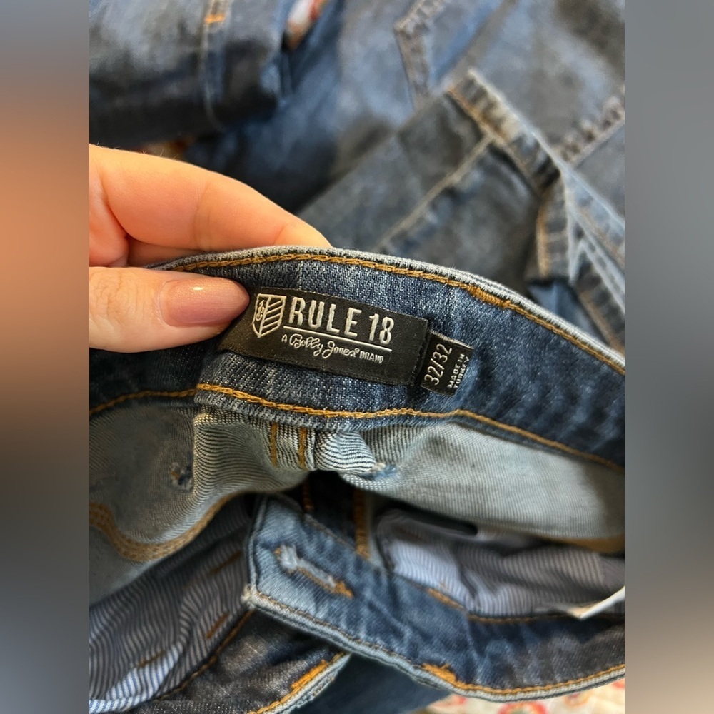 (3) Bundle Rule 18 Bobby Jones Buckle Relaxed Straight Jeans size 32x32 - Picture 4 of 8